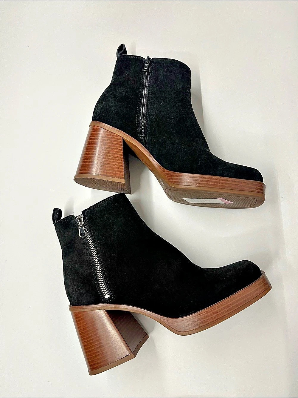 Copper Key Black Leather Ankle Boots US 8M